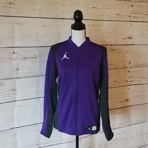 NIKE // air jordan flight knit jacket full zip long sleeve purple & black